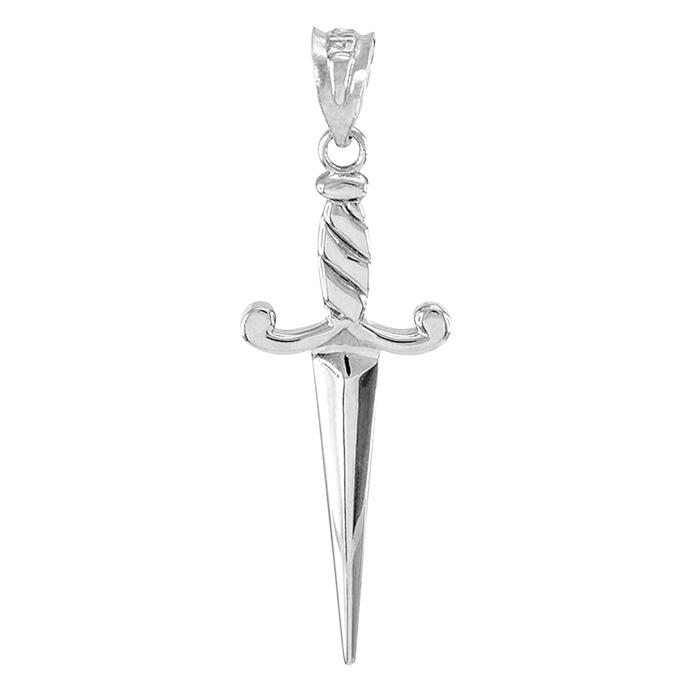 Amazon.com: Claddagh Gold .925 Sterling Silver Dagger Charm